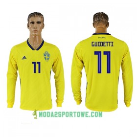 Koszulka Szwecja Guidetti 11 Mistrzostwa Świata 2018 Domowe Stroje Piłkarskie Długi Rękaw